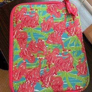 Lilly Pulitzer iPad, flamingo zip around case